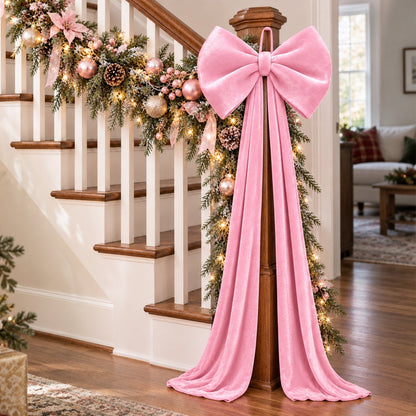 Velvet Christmas Tree Topper Bow, Large Bow for Christmas Tree Decorations