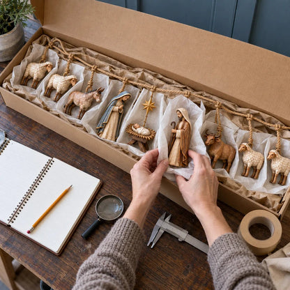 🎄 Handcrafted Wooden Nativity Garland – Bring the Christmas Story Home ✨