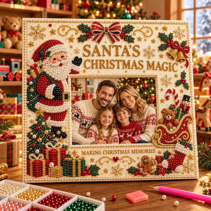 🎄 Christmas Memories, Made by You – DIY Pearl Photo Frame Kit