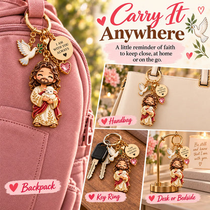 🔥LAST DAY 50% OFF - ✝️ Always With You Jesus Comfort Doll | Soft Crochet Companion with Scripture Message Card 🤍
