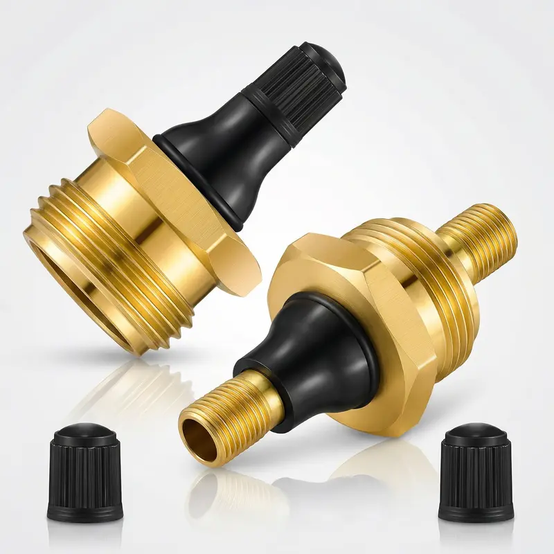 🔥2-Pcs Brass RV Blow Out Plugs with Drain Valve