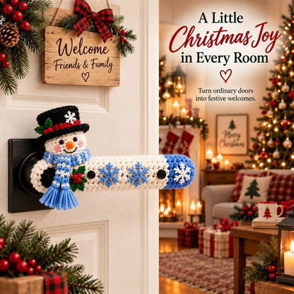 🎄 LAST DAY 50% OFF — Christmas Crochet Door Handle Covers | 6 Festive Designs