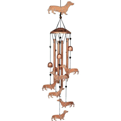 🐶 Dachshund Metal Wind Chime, Outdoor Garden Decor