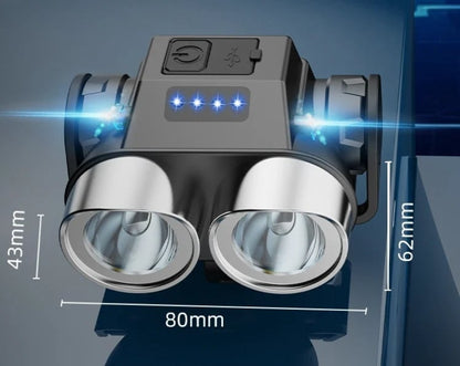 🚲 Portable Dual-Head LED Bike Headlight