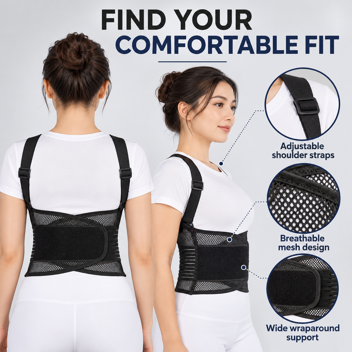 🔥2026 Flash Sale On ✨ Breathable Posture Corrector for Everyday Back Support