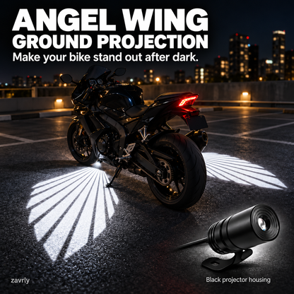 🪽✨ Motorcycle Angel Wings Projector Lights – Light Up Your Night Ride!