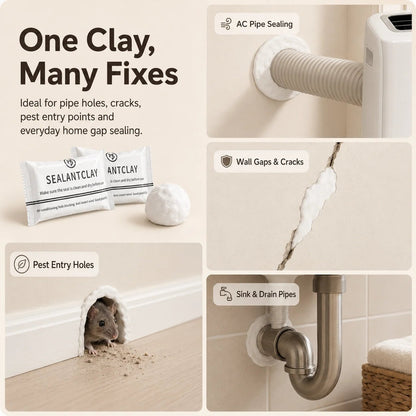 🧱 Moldable Sealant Clay | Non-Toxic Air Dry Gap Filler Blocks Drafts