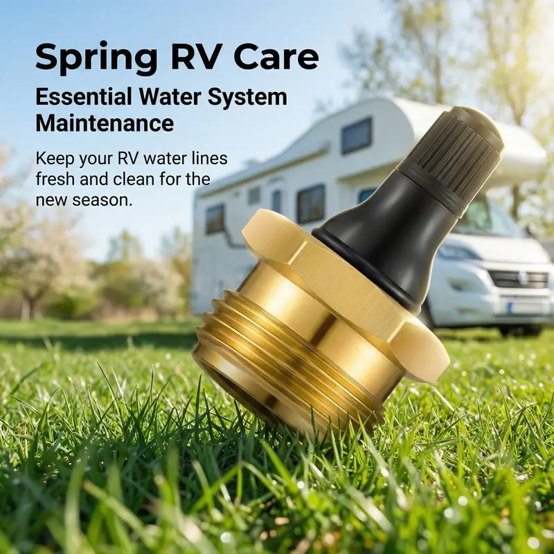🔥2-Pcs Brass RV Blow Out Plugs with Drain Valve