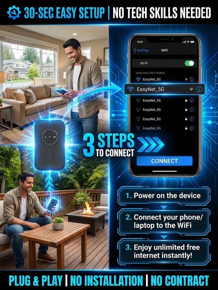 🛜 Portable Wi-Fi Hotspot | Travel Connectivity Device