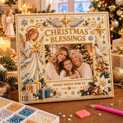 🎄 Christmas Memories, Made by You – DIY Pearl Photo Frame Kit