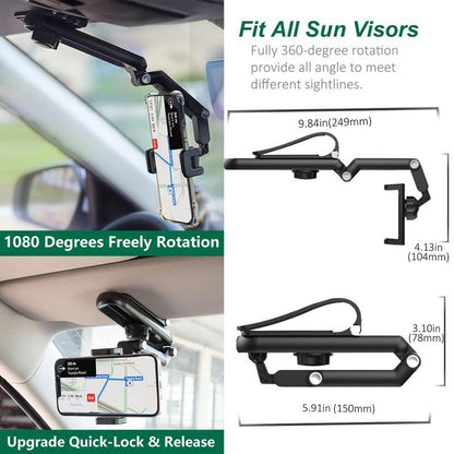 📱1080° Adjustable Car Sun Visor Phone Holder!!!