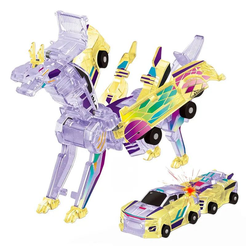🚗2-in-1 Magnetic Transforming Dragon Car Toy – Racing Car Set