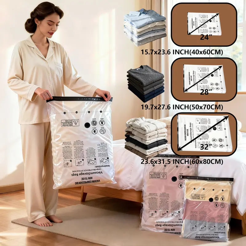 🔥HOT SALE-Cordless Travel Vacuum Storage Compression Bag Set✨