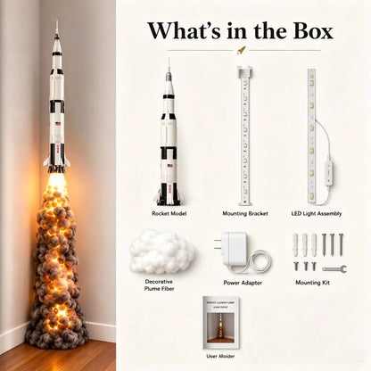 🚀 Rocket Launch Cloud LED Floor Lamp