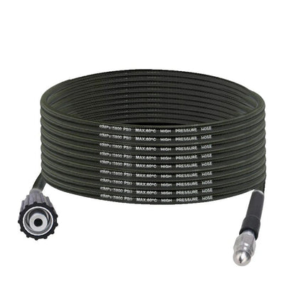 💧 Triple-layer burst-proof hose – PVC & stainless steel. Universal connector, easy install. Perfect for heavy-duty cleaning! 🚿🔧