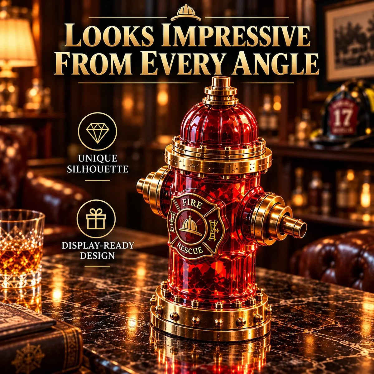 Firehouse Reserve™ — Firefighter Tribute Whiskey Decanter