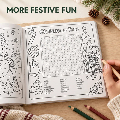 HOT SALE🎄✨Happy Days‑Cosy Christmas Advent Colouring Book | Hardback Edition | 24 Sealed Daily Surprise Sections | All‑Ages Screen‑Free Festive Activity