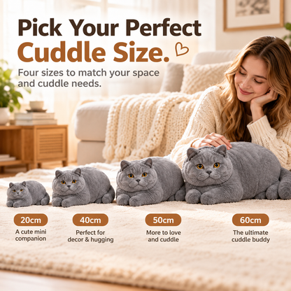 🐱 Lifelike British Shorthair Cat Plush Pillow – So Realistic, You’ll Look Twice