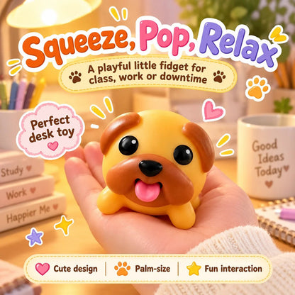 🐶 Tongue-Popping Puppy Squeeze Toy – Cute Pocket-Sized Fidget & Sensory Play Companion 🌈