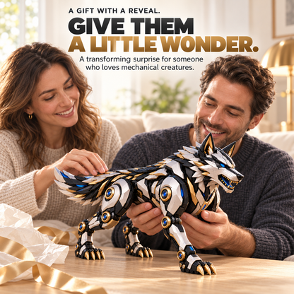 🐺 2-in-1 Egg-to-Wolf Transforming Figure | Mechanical Wolf Display & Gift 🎁