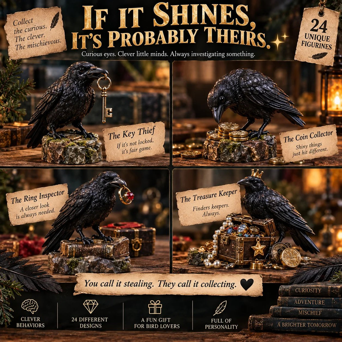 24 Days of Crow Mischief — 24 Clever Little Troublemakers 🖤