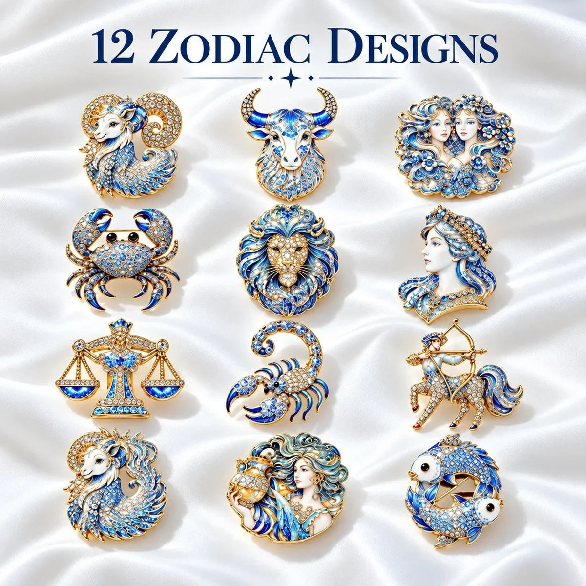 Luxury Zodiac Enamel Brooch – Turn a Simple Blazer into a Statement ✨