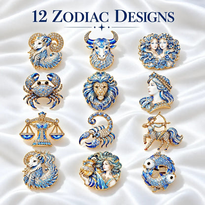 Luxury Zodiac Enamel Brooch – Turn a Simple Blazer into a Statement ✨