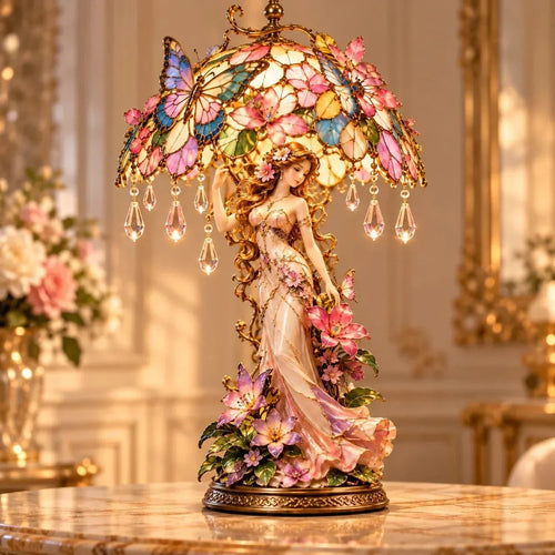 ⏳ Last Day 49% OFF – 🦋 Butterfly Blossom Fairy Light | Warm Floral Table Lamp with Crystal-Style Accents ✨