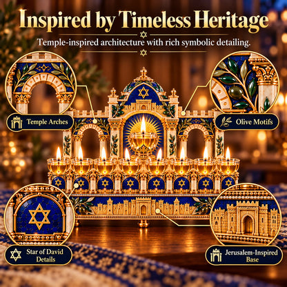 8-Night Hanukkah Oil Light Centerpiece