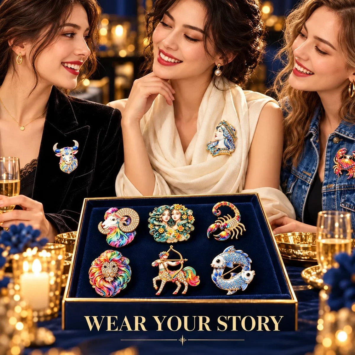 Luxury Zodiac Enamel Brooch – Turn a Simple Blazer into a Statement ✨