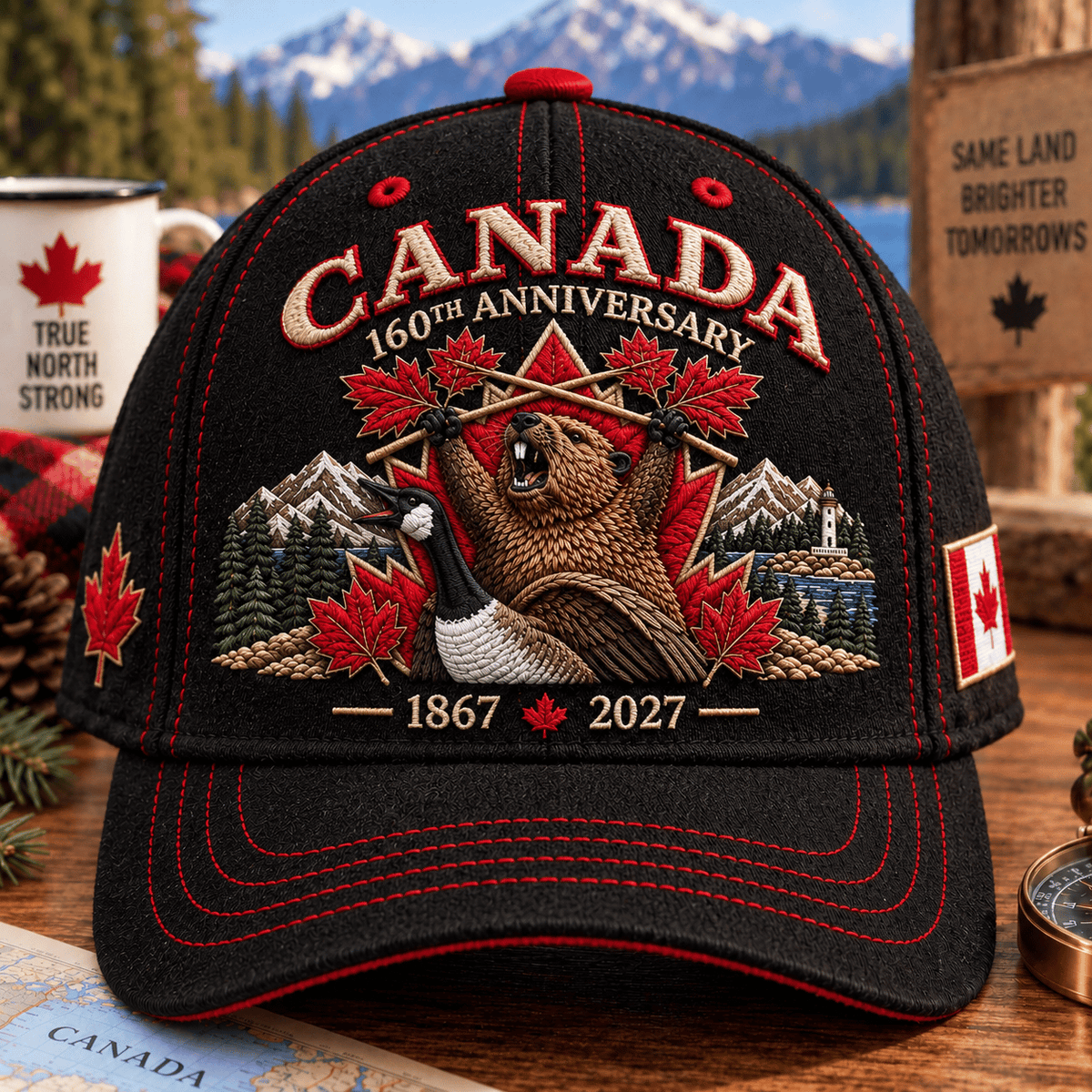 🔥LAST DAY 50% OFF - 🍁 Canada 160th Anniversary 1867–2027 – Premium Embroidered Heritage Cap100% Cotton • Detailed Embroidery • Comfortable Fit