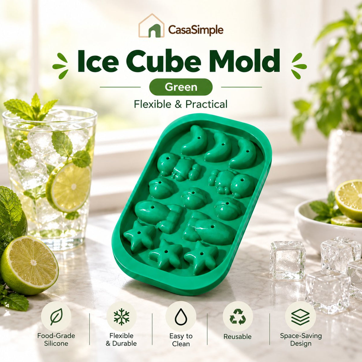 ⏰LAST DAY 50% OFF — 🧊Fun Shape Silicone Ice Cube Mold