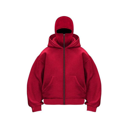 📢 Last Day Sale 56% OFF💥❄️Men’s Balaclava Zip Hoodie for Winter Sports Streetwear and Cold Weather Training