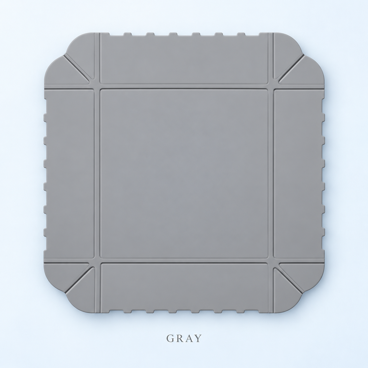 Gray folding silicone cutting mat, one piece