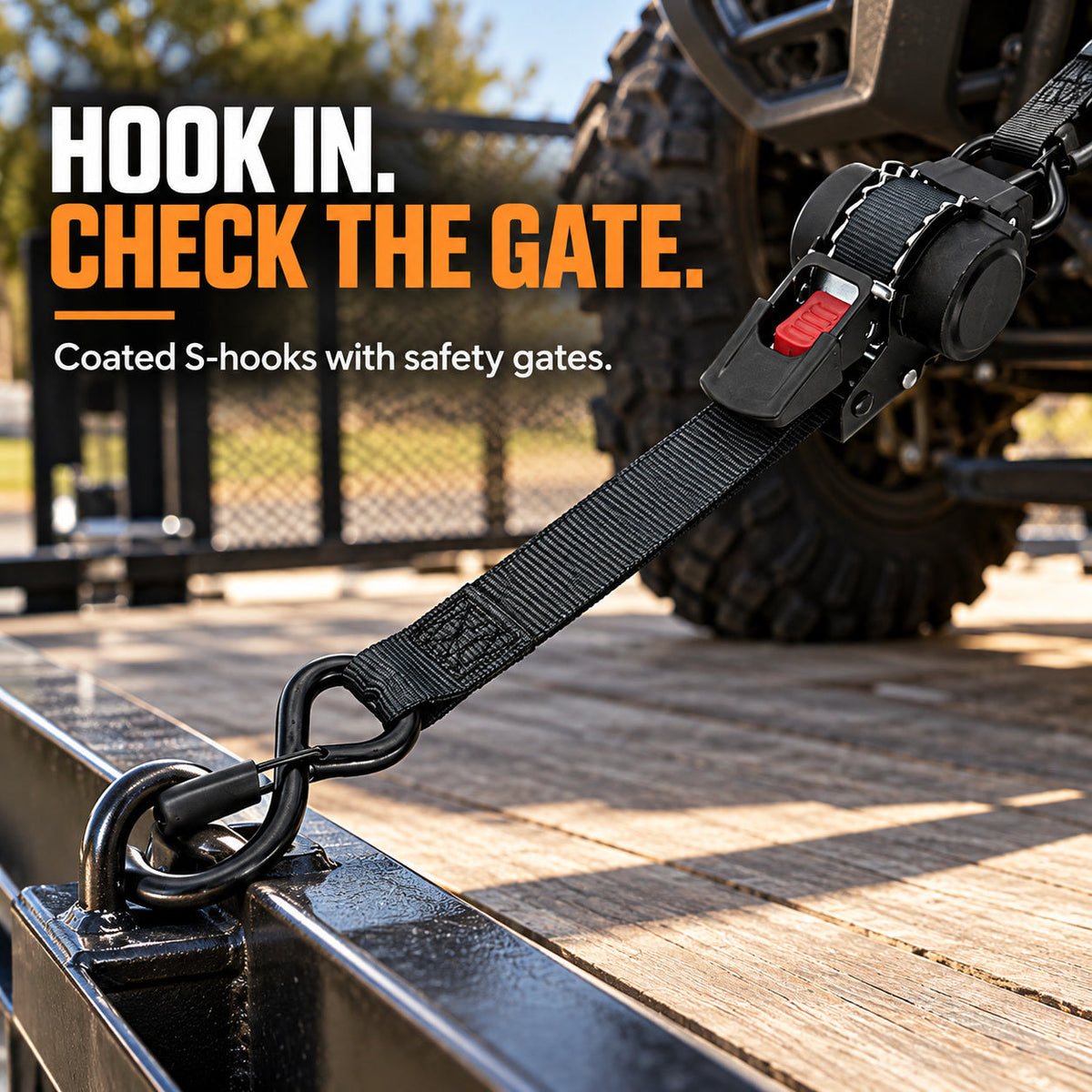🔒 Retractable Ratchet Tie-Down Straps – Less Tangle, Easier Storage
