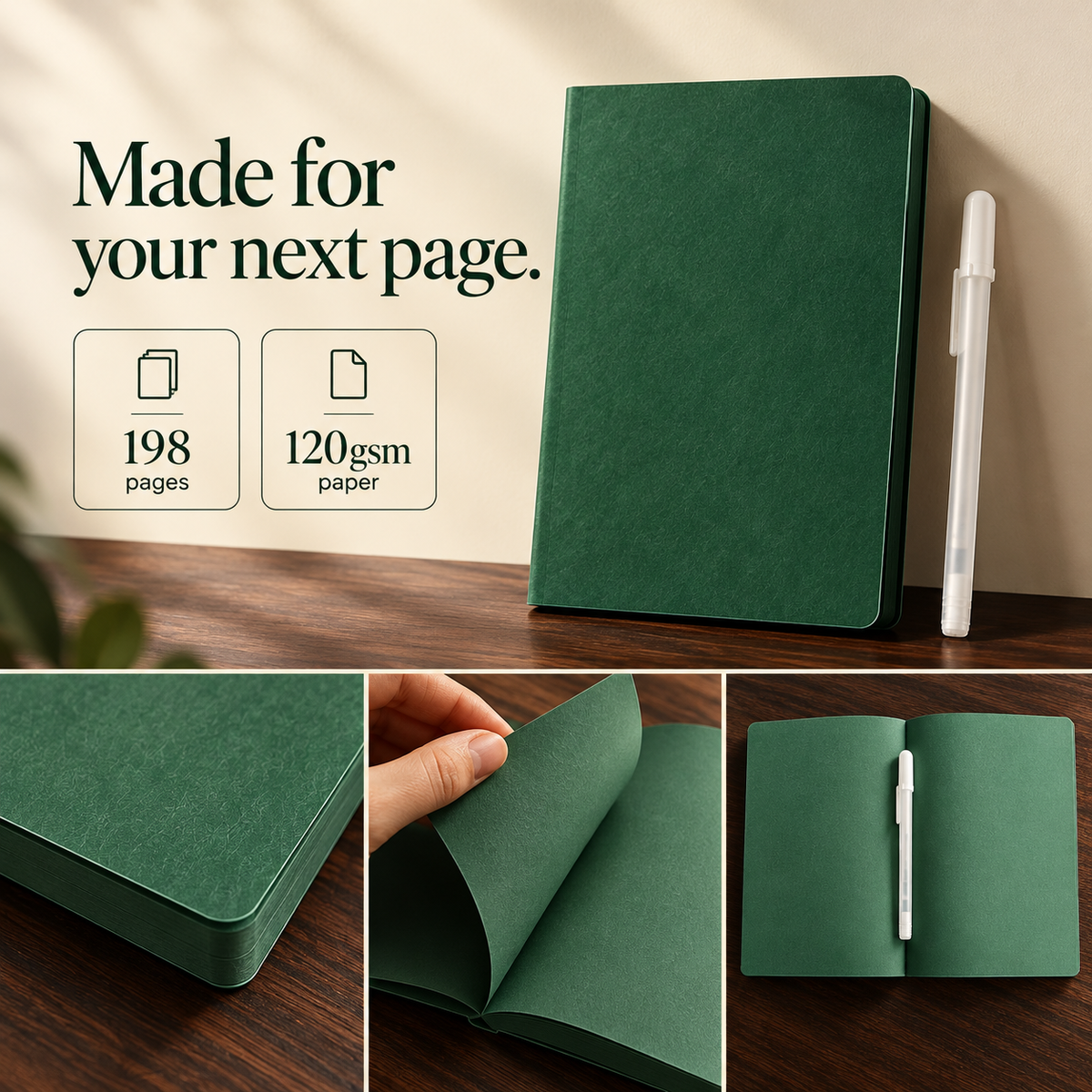 Notebook specifications 198 pages 120gsm