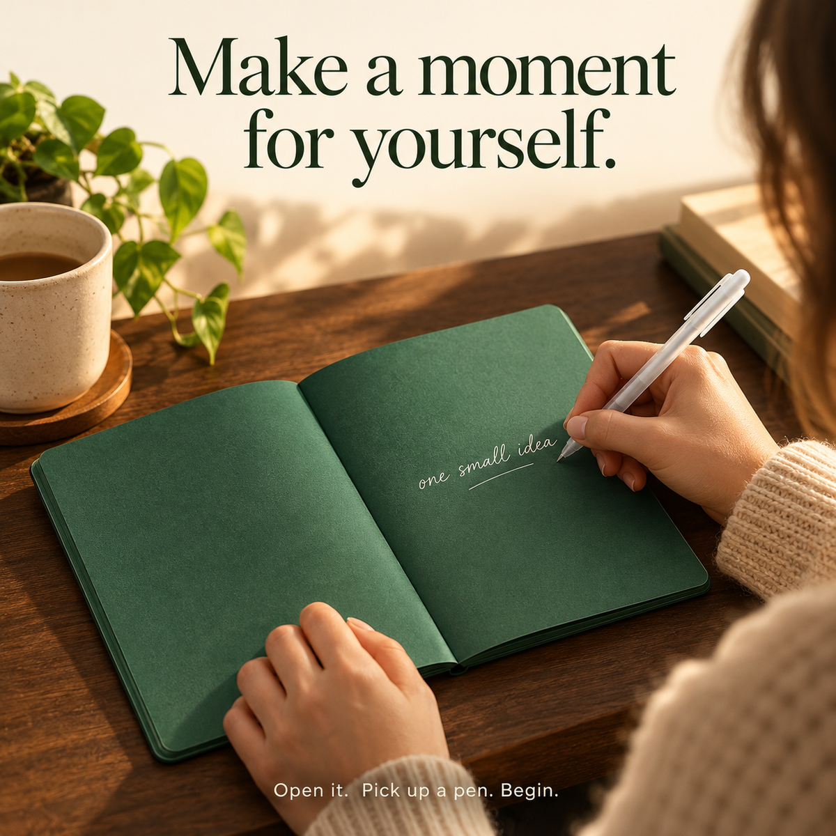 Everyday writing with white ink