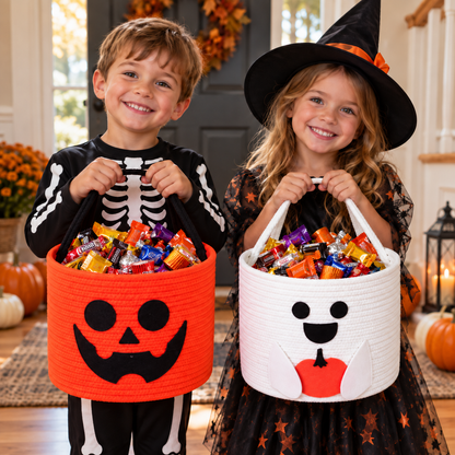 🎃 Halloween Trick-or-Treat Basket | Choose Your Spooky Style