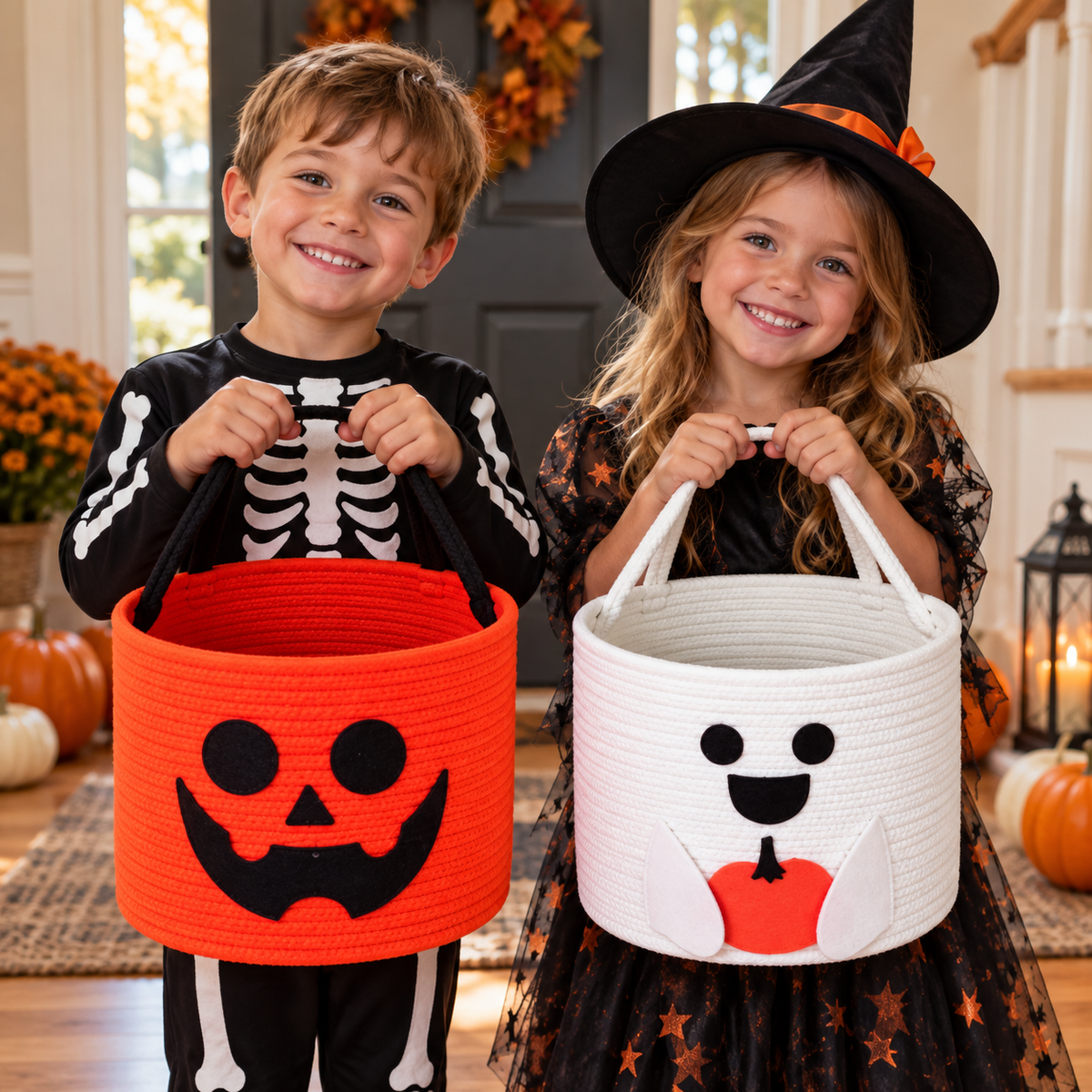 🎃 Halloween Trick-or-Treat Basket | Choose Your Spooky Style