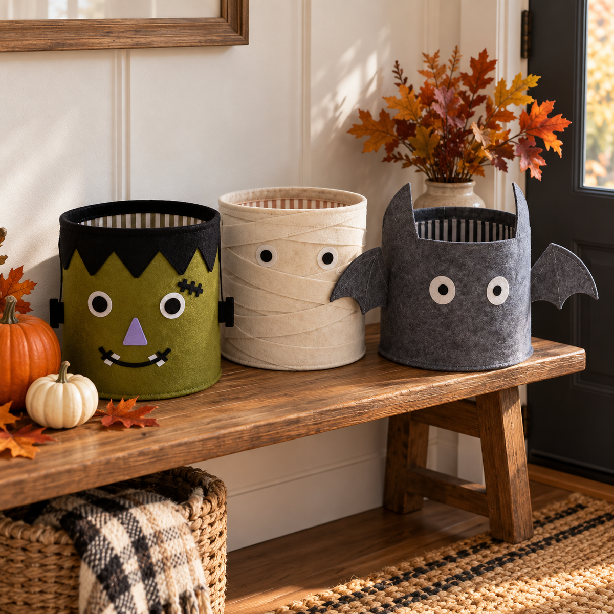 🎃 Halloween Trick-or-Treat Basket | Choose Your Spooky Style