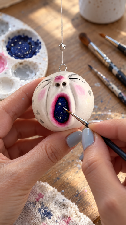 Handmade Moon Character Ornaments | Three Celestial Styles