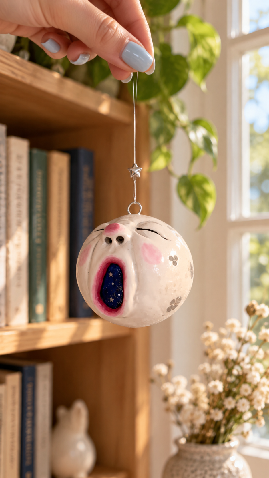Handmade Moon Character Ornaments | Three Celestial Styles