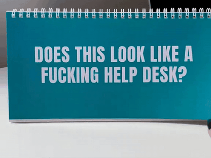 NOT TODAY! Unfiltered Desk Status Flip Sign — 12 Messages