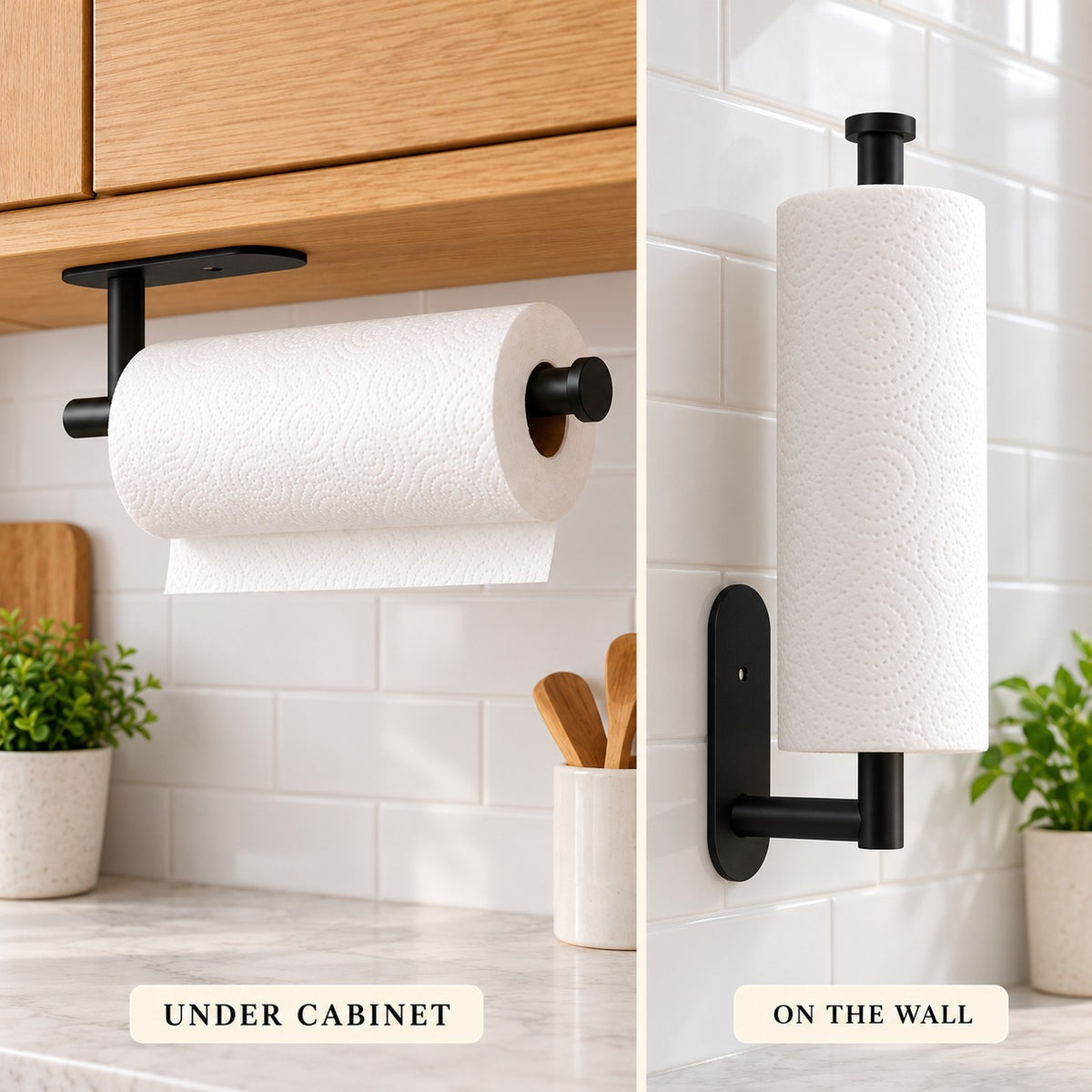 13-Inch Stainless Steel Wall & Under-Cabinet Paper Towel Holder