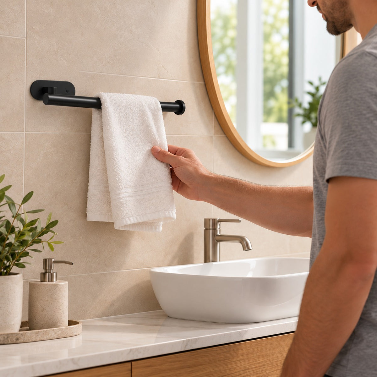 13-Inch Stainless Steel Wall & Under-Cabinet Paper Towel Holder