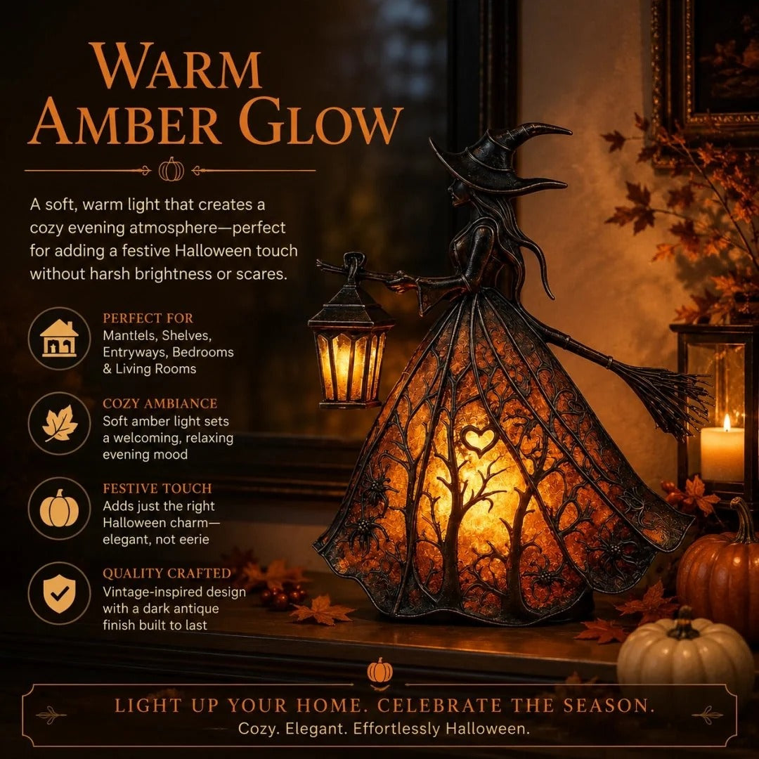 ✨Last Day 49% OFF✨Halloween Witch Lamp Tabletop Decoration