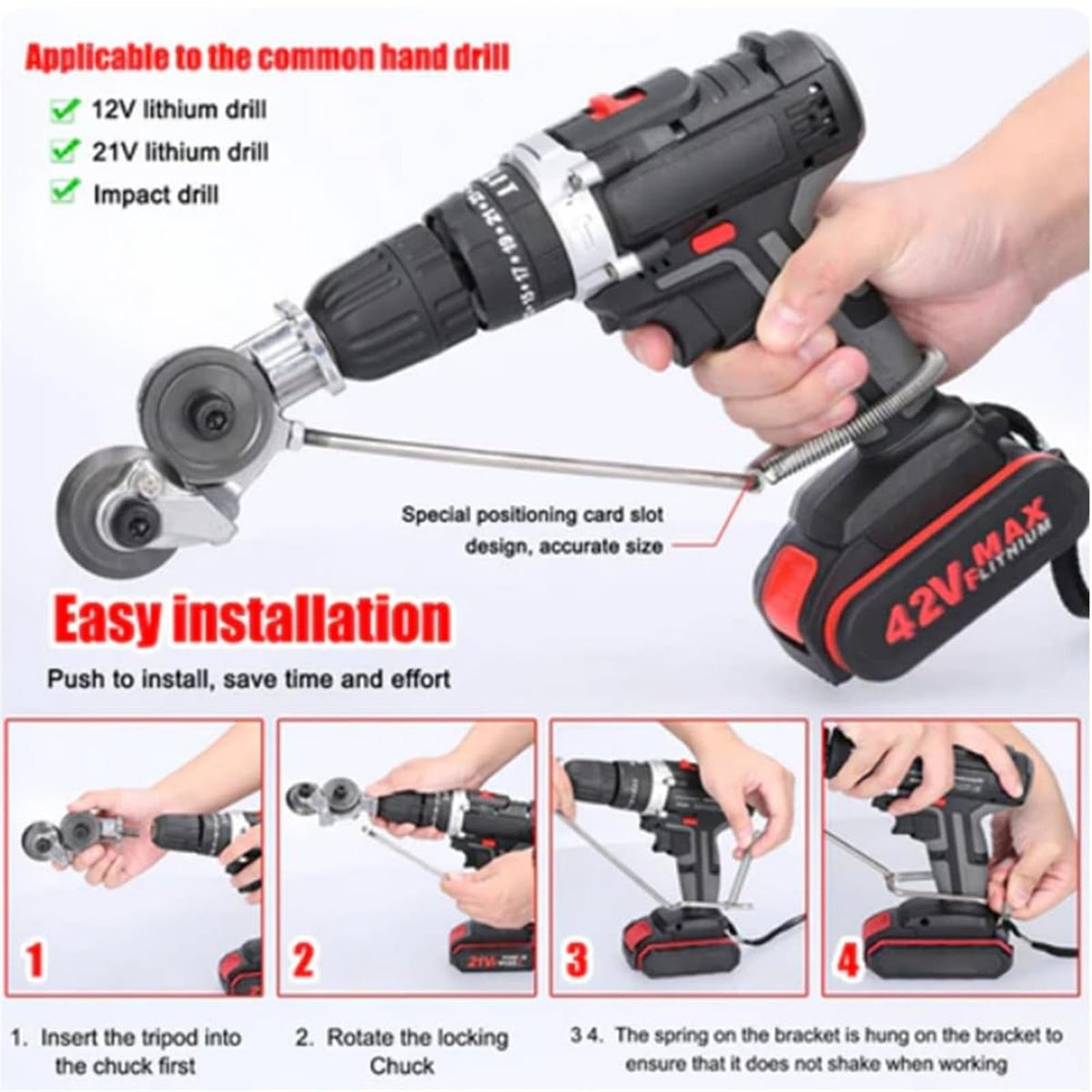 🔥Half Price Today - Metal Shear Drill Adapter