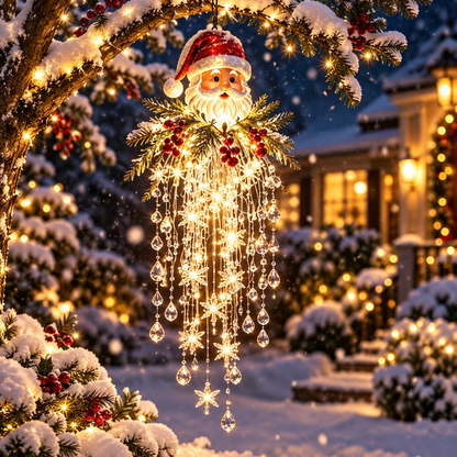 Crystal Cascade Christmas Snowflake LED Hanging Light✨❄️