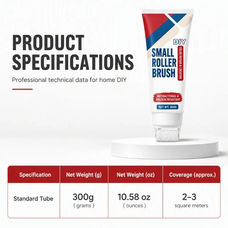 ⏰ LAST DAY 50% OFF-🧱🖌️✨Waterproof Wall Repair Paste with Integrated Small Roller Brush