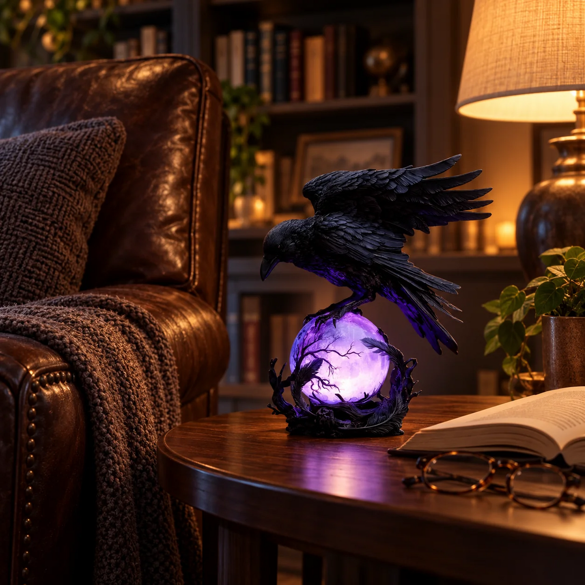 The Raven’s Oracle™ — Purple Orb Accent Lamp